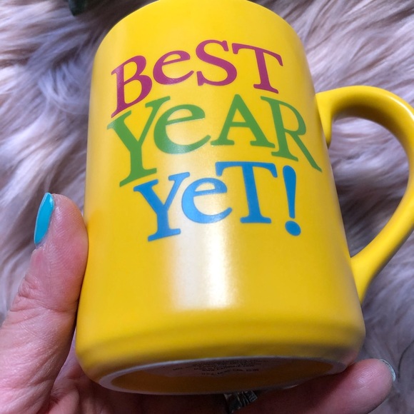 Best Year Yet Yellow-White Coffee Mug by Hallmark, New! - Picture 7 of 7